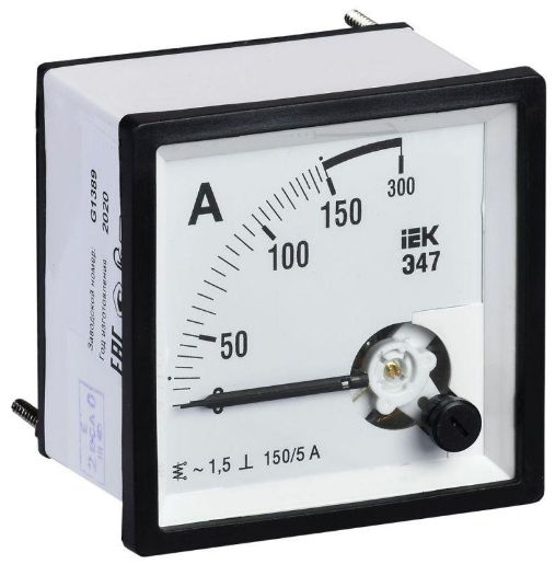Изображение Амперметр Э47 72х72мм 150/5А кл. точн. 1.5 IEK IPA10-6-0150-E