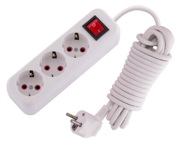 Изображение Удлинитель 3х5м с заземл. 16А IP20 Lila с выкл. LEZARD 720-0305-302