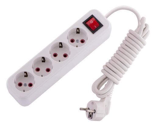 Изображение Удлинитель 4х3м с заземл. 16А IP20 Lila с выкл. LEZARD 720-0403-402