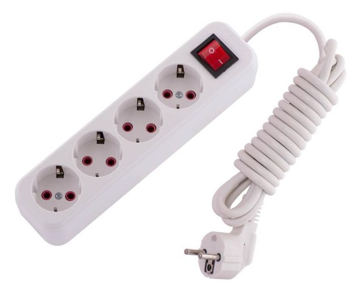 Изображение Удлинитель 4х3м с заземл. 16А IP20 Lila с выкл. LEZARD 720-0403-402