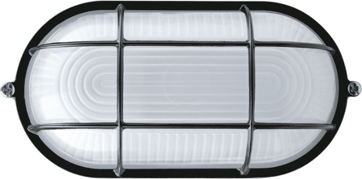 Изображение Светильник ЛОН 94 808 NBL-O2-60-E27/BL 1х60Вт E27 IP54 (аналог НПБ 1402 черн. овал с решеткой 60Вт) Navigator 94808