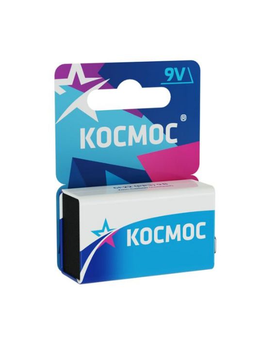 Изображение Элемент питания солевой "крона" 6F22 (блист.1шт) КОСМОС KOC6F221BL