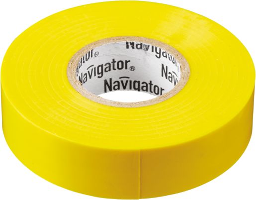 Изображение Изолента ПВХ 19мм (рул.20м) желт. NIT-A19-20/Y Navigator 71112