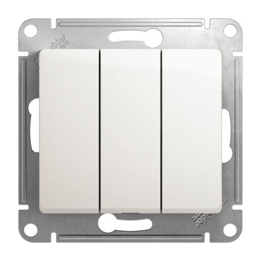 Изображение Выключатель 3-кл. СП Glossa 10А IP20 (сх. 3) 10AX механизм перламутр. SE GSL000631