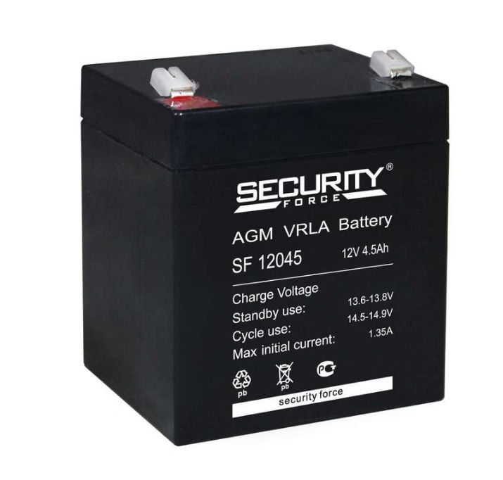 Изображение Аккумулятор ОПС 12В 4.5А.ч Security Force SF 12045