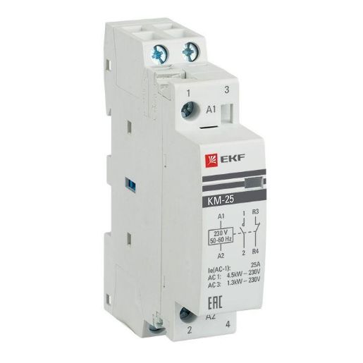 Изображение Контактор модульный КМ 25А NО+NC (1 мод.) EKF km-1-25-11