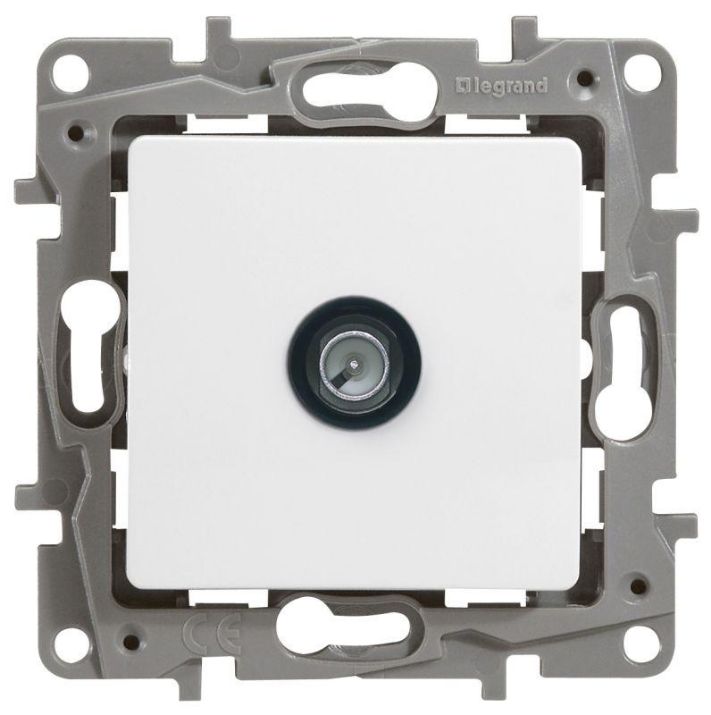 Изображение Розетка телевизионная проходная TV СП Etika 14дБ 5-862МГц механизм бел. Leg 672263