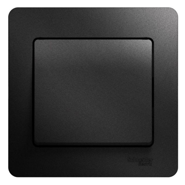 Изображение Выключатель 1-кл. СП Glossa 10А IP20 (сх. 1) 10AX в сборе антрацит SE GSL000712
