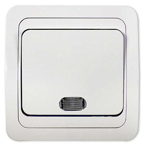 Изображение Выключатель 1-кл. СП Classico 2121 10А IP20 с подсветкой бел. ASD / IN HOME 4680005959853