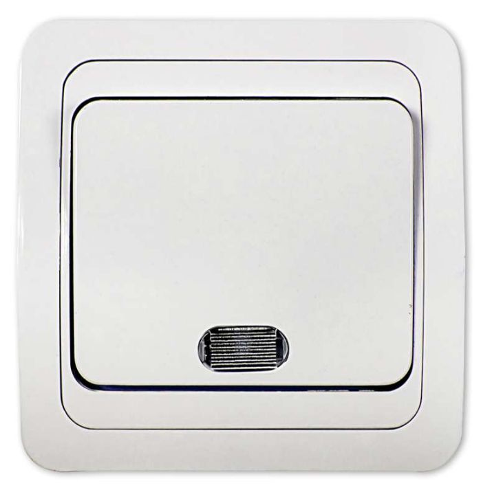 Изображение Выключатель 1-кл. СП Classico 2121 10А IP20 с подсветкой бел. ASD / IN HOME 4680005959853