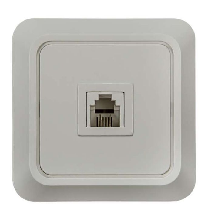 Изображение Розетка телефонная 1-м СП Bolleto 7034 16А IP20 бел. ASD / IN HOME 4690612000398
