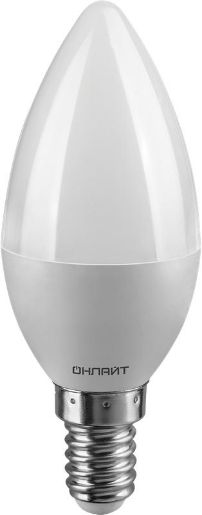 Изображение Лампа светодиодная 61 127 OLL-C37-6-230-6.5K-E14-FR 6Вт ОНЛАЙТ 61127