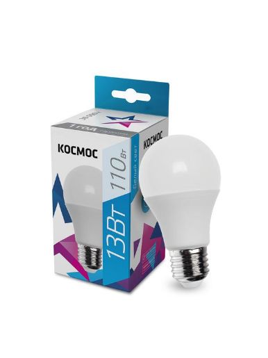 Изображение Лампа светодиодная A60 13Вт 4500К E27 220В КОСМОС LkecLED13wA60E2745