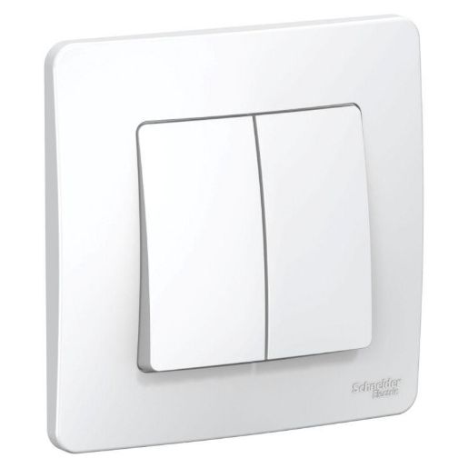 Изображение Переключатель проходной 2-кл. СП Blanca 10А IP20 (сх. 6+6) 250В бел. SE BLNVS106601