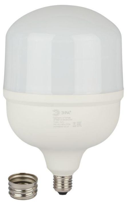 Изображение Лампа светодиодная высокомощная STD LED POWER T160-100W-6500-E27/E40 100Вт T160 колокол 6500К нейтр. бел. E27/E40 (переходник в компл.) 8000лм Эра Б0032090