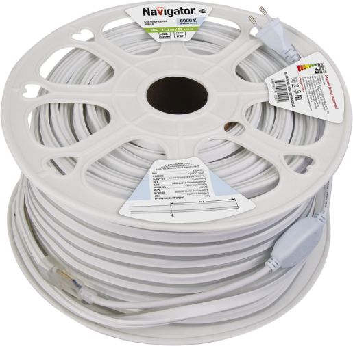 Изображение Лента светодиодная 71 929 NLS-2835СW92-9-IP67-220V-NEONLED R20 (уп.20м) Navigator 71929