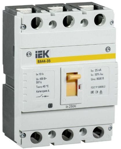 Изображение Выключатель автоматический 3п 200А 25кА ВА44 35 IEK SVA4410-3-0200