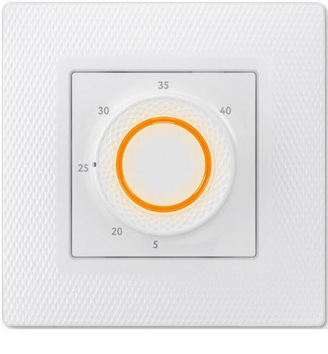 Изображение Терморегулятор программируемый LumiSmart 25 3.5кВт 16А датчик пола/датчик воздуха в компл. переходник для рамок Unica/Valena/Basic 55 бел. Теплолюкс 100035924400