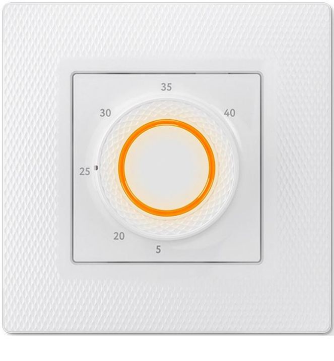 Изображение Терморегулятор программируемый LumiSmart 25 3.5кВт 16А датчик пола/датчик воздуха в компл. переходник для рамок Unica/Valena/Basic 55 бел. Теплолюкс 100035924400