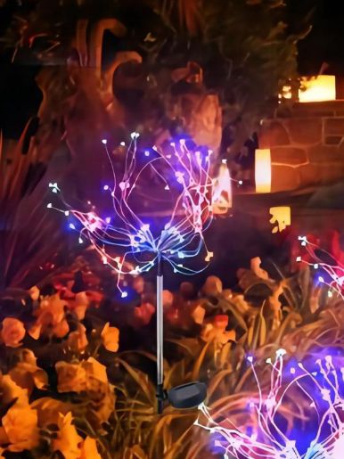 Изображение Светильник светодиодный 90LED мультиколор уличный на солнечн. батарее на медной проволоке аккум. AA NI-MH 600мА.ч КОСМОС KOC_SOL366