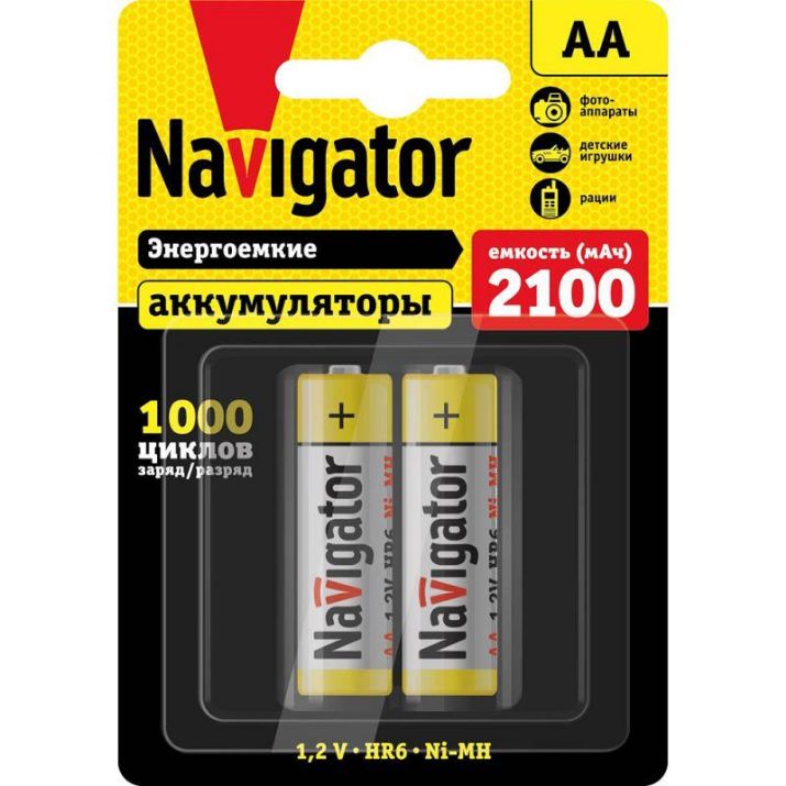 Изображение Аккумулятор AA/HR6 94 463 NHR-2100-HR6-BP2 (блист.2шт) Navigator 94463