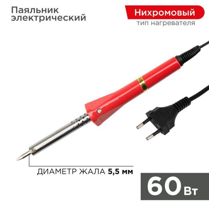 Изображение Паяльник с керам. нагреват. долговечное жало 220В/60Вт PROCONNECT 12-0124-4