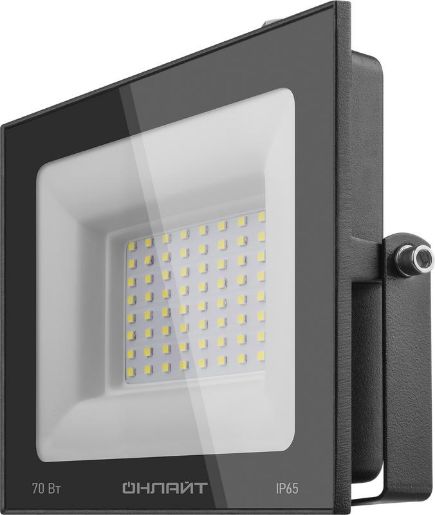 Изображение Прожектор светодиодный 61 950 OFL-70-6K-BL-IP65-LED 70Вт 6000К IP65 5600лм черн. ОНЛАЙТ 61950