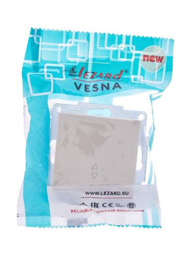 Изображение Переключатель проходной 1-кл. СП Vesna механизм крем. LEZARD 742-0388-105