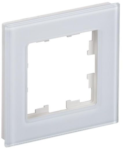 Изображение Рамка 1-м BRITE РУ-1-2-БрБ стекло бел. IEK BR-M12-G-K01