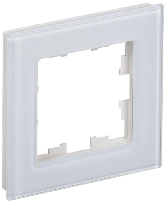 Изображение Рамка 1-м BRITE РУ-1-2-БрБ стекло бел. IEK BR-M12-G-K01