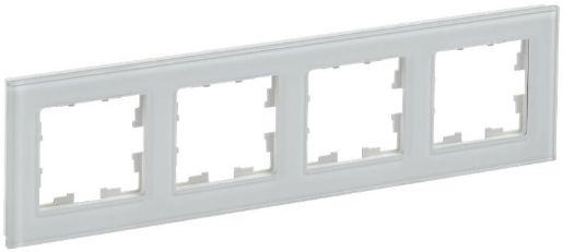 Изображение Рамка 4-м BRITE РУ-4-2-БрБ стекло бел. IEK BR-M42-G-K01