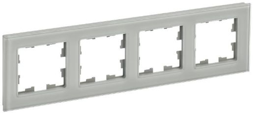 Изображение Рамка 4-м BRITE РУ-4-2-БрД стекло дым. IEK BR-M42-G-K30