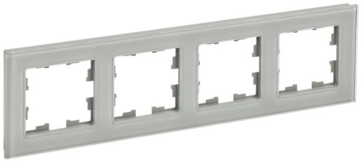 Изображение Рамка 4-м BRITE РУ-4-2-БрД стекло дым. IEK BR-M42-G-K30
