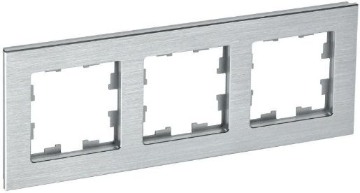 Изображение Рамка 3-м BRITE РУ-3-1-БрА металл алюм. IEK BR-M32-M-K47