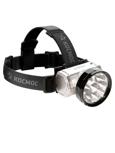 Изображение Фонарь аккумуляторный налобный Accu H10 LED 10LED аккум. NI-MH 300мА.ч встроен. ЗУ 1.2В КОСМОС KOCAccuH10LED
