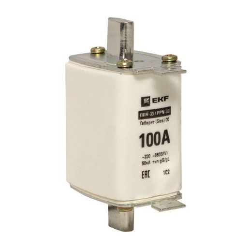 Изображение Вставка плавкая ППН-33 160/100А габарит 00 PROxima EKF fus-33/160/100