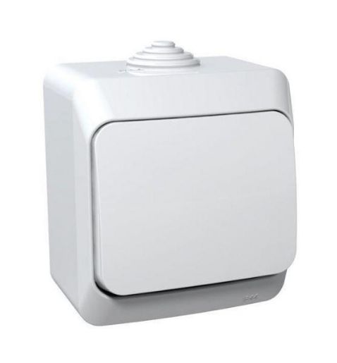 Изображение Выключатель 1-кл. ОП Этюд 10А IP44 10AX бел. SE BA10-041B
