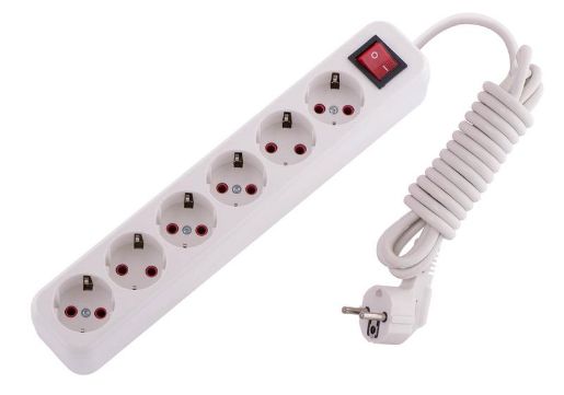 Изображение Удлинитель 6х3м с заземл. 16А IP20 Lila с выкл. LEZARD 720-0603-602