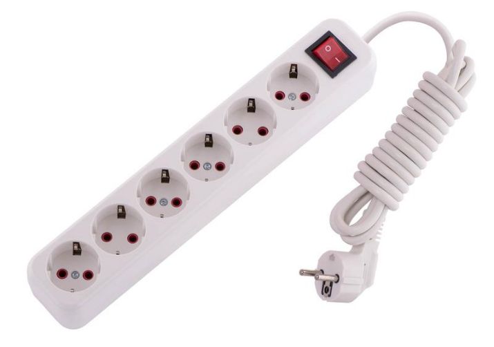 Изображение Удлинитель 6х3м с заземл. 16А IP20 Lila с выкл. LEZARD 720-0603-602