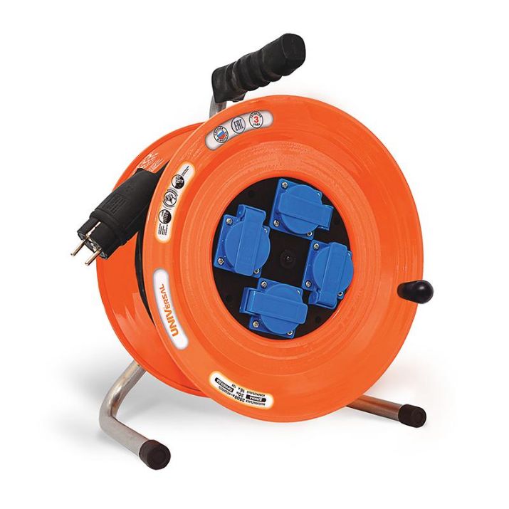 Изображение Удлинитель на катушке 4х30м с заземл. 16А IP44 ВЕМ-259 КГ 3х1.5 термозащита с защ. крышкой UNIVersal 9632972