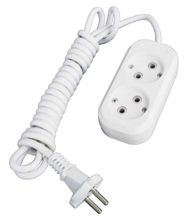 Изображение Удлинитель 2х7м без заземл. 10А IP20 Е-202 ПВС 2х1 АБС-пластик UNIVersal 9631962