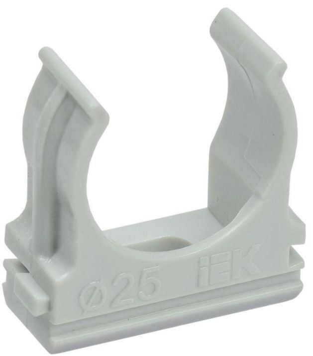 Изображение Держатель для труб (клипса) CF25 с защелкой IEK CTA10D-CF25-K41-100