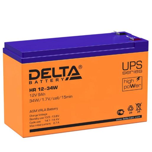 Изображение Аккумулятор UPS 12В 9А.ч Delta HR 12-34 W