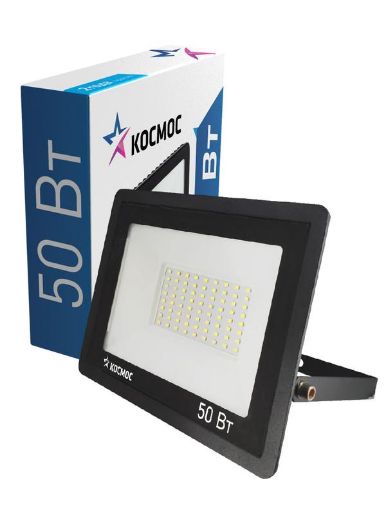 Изображение Прожектор светодиодный 50Вт 6500К IP65 4000лм КОСМОС K_PR5_LED_50