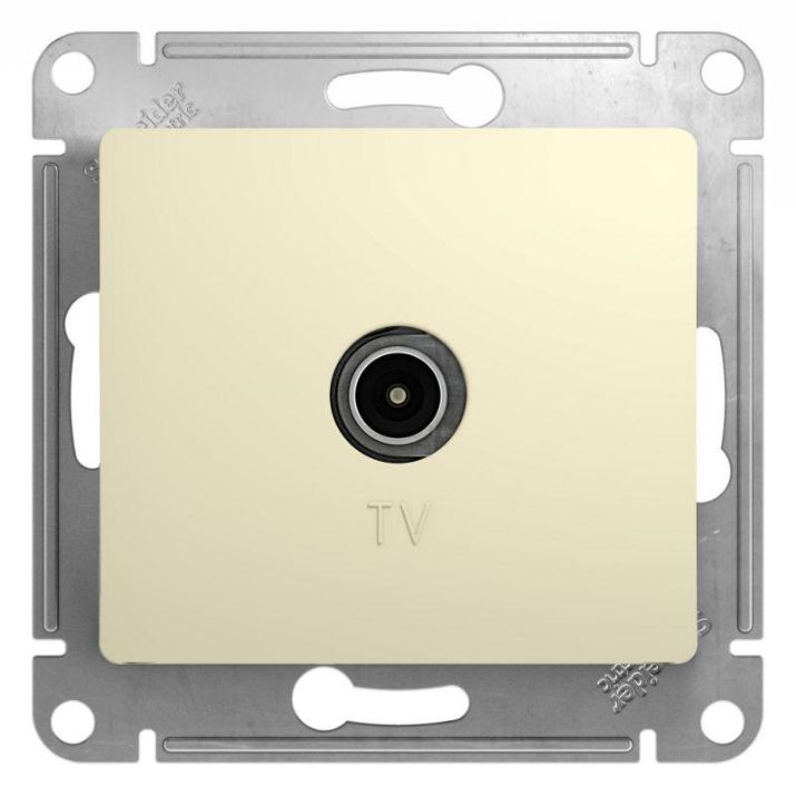 Изображение Розетка телевизионная TV Glossa коннектор механизм беж. SE GSL000293