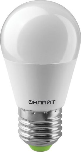 Изображение Лампа светодиодная 61 968 OLL-G45-10-230-2.7K-E27 10Вт ОНЛАЙТ 61968