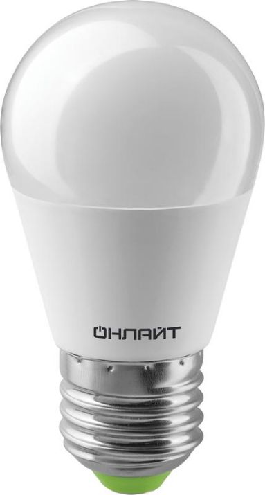 Изображение Лампа светодиодная 61 968 OLL-G45-10-230-2.7K-E27 10Вт ОНЛАЙТ 61968
