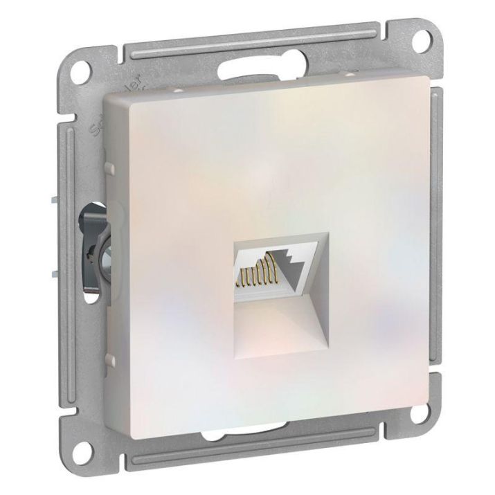 Изображение Розетка компьютерная AtlasDesign RJ45 кат.5E механизм жемчуж. SE ATN000483