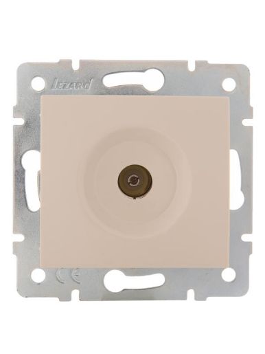 Изображение Розетка телевизионная оконечная TV СП Karina механизм крем. LEZARD 707-0388-130