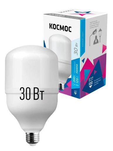 Изображение Лампа светодиодная HВтLED 30Вт 220В E27 4500К Космос LksmHWLED30WE2745